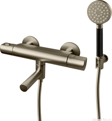 Grifo termostático de pared para bañera ARM026-150 Latón níquel cepillado