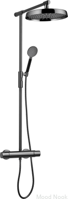 ARM300-150 Juego de ducha cromado negro latón
