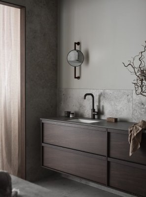 TA816 Espejo de baño de latón gris Ascot