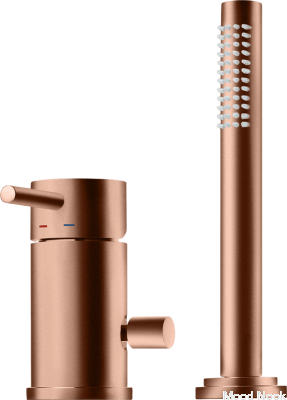 Grifo para bañera con rociador BI048, Cobre cepillado, Sin pintar