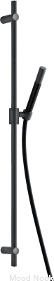 Barra de ducha Dso con soporte de pared regulable ZSAL300 Latón Negro Mate