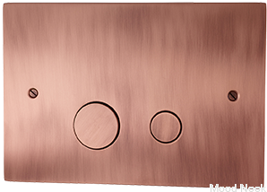 Pulsador de descarga DUO112, cobre cepillado, sin pintar