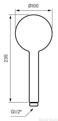 Cabezal de ducha cromado Brio ZDOC400