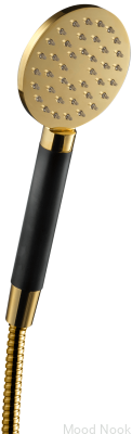 Rociador de ducha ZDOC095 Latón Miel Oro con Negro