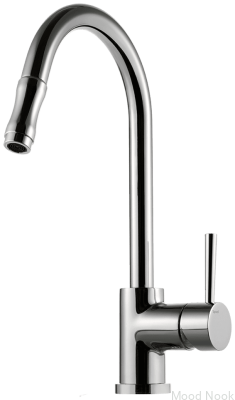 Grifo de cocina con caño extraíble EVO185, latón cromado