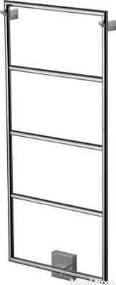 Radiador de baño TW800-400 Acero Negro Cromo PVD