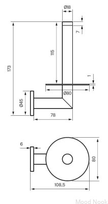 Portarrollos de papel higiénico TA234 Latón Gris Ascot