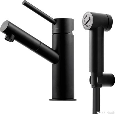 BI069 grifo para lavabo-bidé, latón negro mate
