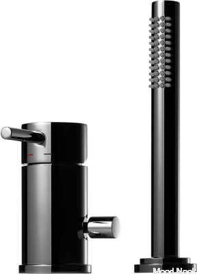 Grifo para bañera con rociador BI048, Latón, Cromo Negro