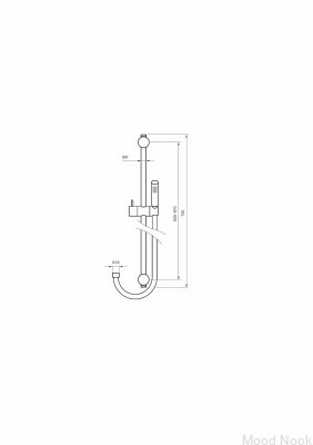 Barra de ducha Jet con soporte de pared regulable ZSAL109 Latón cromado