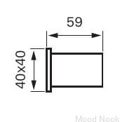 Soporte de pared para rociador de ducha XSUP030 SQUARE, Latón cromado
