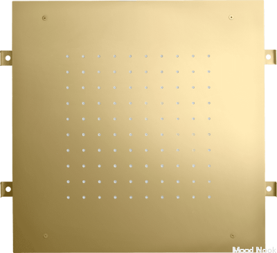 Rociador de ducha, ducha de lluvia rectangular 400 ZSOF094, Latón, Oro Miel