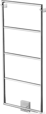 Radiador de baño TW800-400, acero cromado pulido