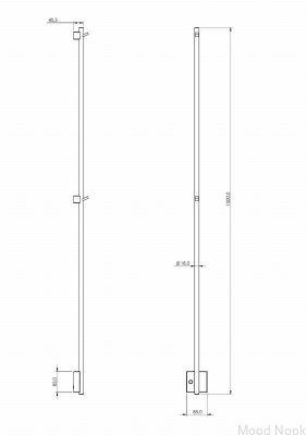 Radiador de baño TW1500-85 Latón Pulido Sin Pintar