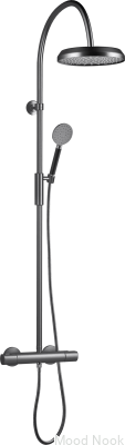 ARM5300-150 Juego de ducha de cromo cepillado negro latón