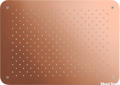 Rociador de ducha tipo lluvia rectangular 450 x 320 ZSOF093 Cobre cepillado Sin pintar