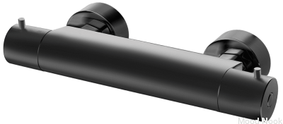 Grifo termostático para ducha EVM168-150 Latón Negro Mate