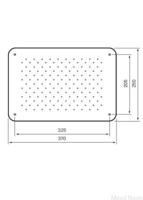 Rociador de ducha tipo lluvia rectangular 370 x 250 ZSOF092 Latón cromado