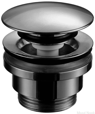 Tapón de lavabo universal emergente 74400 Latón Negro Cromo
