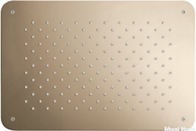 Rociador de ducha rectangular tipo lluvia 370 x 250 ZSOF092 Latón Miel Oro Cepillado