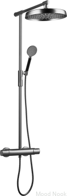 ARM300-150 Juego de ducha de cromo cepillado negro latón