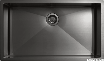 Fregadero de cocina Diskho 8040 acero negro cromado PVD
