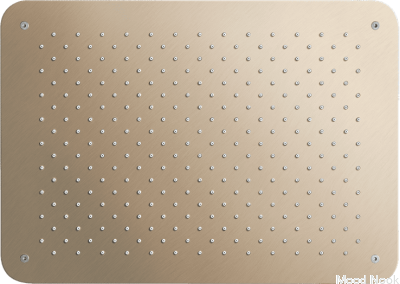 Rociador de ducha rectangular tipo lluvia 450 x 320 ZSOF093 Latón niquelado cepillado