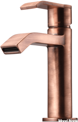 Grifo para lavabo VIC071, cobre cepillado, sin pintar