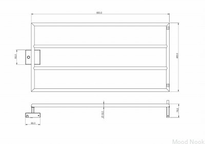 Radiador de baño TW400-800, acero cromado pulido