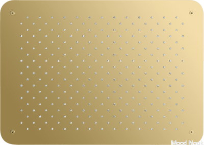 Rociador de ducha, ducha de lluvia rectangular 450 x 320 ZSOF093, Latón, Oro Miel