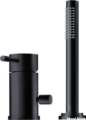Grifo para bañera con rociador BI048, Latón Negro Mate