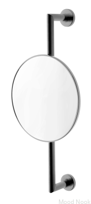 Miroir de salle de bain TA816, laiton, noir, chrome brossé