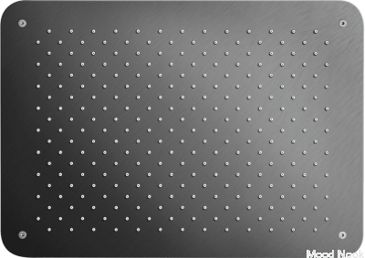 Rociador de ducha tipo lluvia rectangular 450 x 320 ZSOF093 Latón Negro Cromo Cepillado