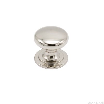 Furniture knob Mynta Silver polished nickel