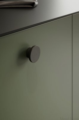 Gałka meblowa Circle 50 Drewniana Dębowa Czarna