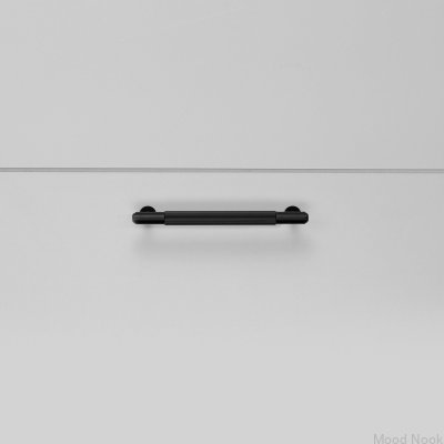 Linjärt 125 stål svart avlångt möbelhandtag