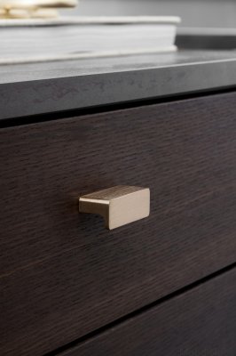 Elan 32 Möbelknopp Aluminium Borstat guld