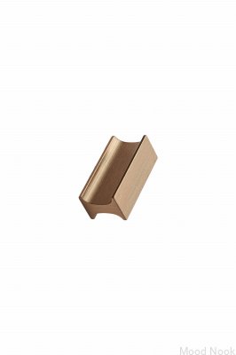 Möbelknopp Track 32 Aluminium Borstat guld