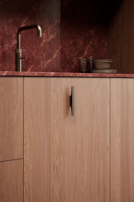Avlångt möbelhandtag Facet 32 Aluminium Matt Brun