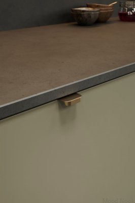 Comet 50 Aluminium Matt Gold Edge Möbelhandtag