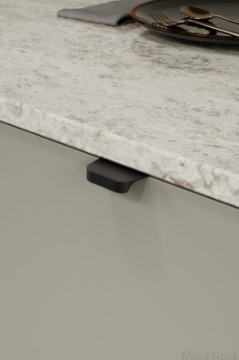 Comet 50 Edge Möbelhandtag Aluminium Matt Svart