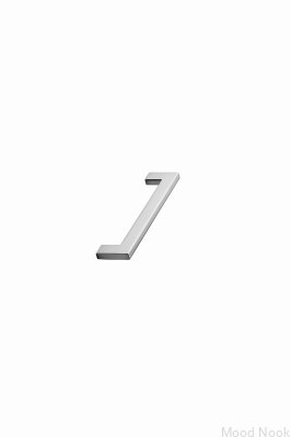 Avlångt möbelhandtag Flat 128 Metall Silver