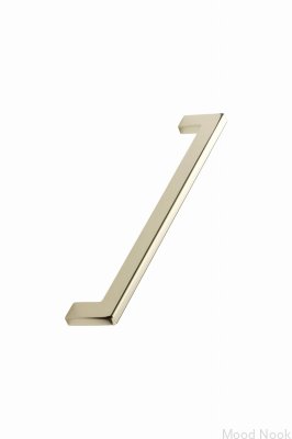Platt 256 metall guld polerat långsträckt möbelhandtag