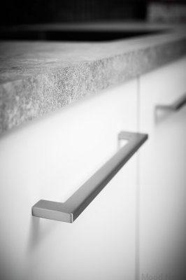 Avlångt möbelhandtag Flat 256 Metall Silver