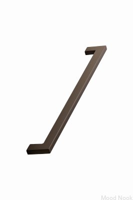 Avlångt möbelhandtag Flat 256 Metall Mörkbrun