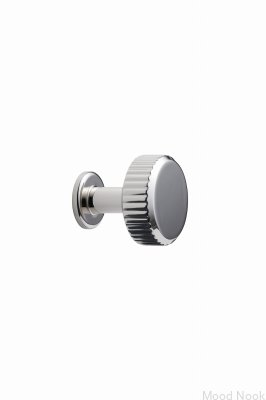Möbelknopp Villa Rund 30 Metall Silver Nickelpläterad
