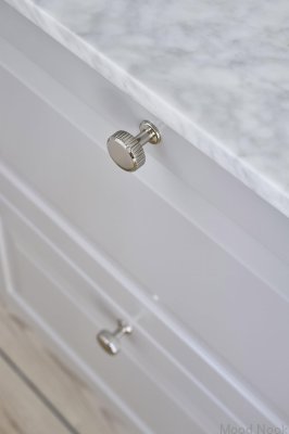Möbelknopp Villa Rund 30 Metall Silver Nickelpläterad