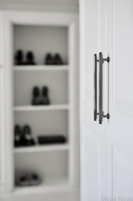 Villa 192 Metall Nickel Svart Avlångt Möbelhandtag