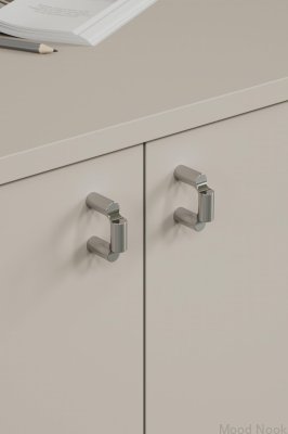 Möbelknopp Break 32 Metall Silver Krom