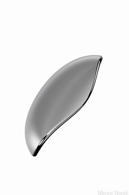 Luna 96 Metall avlångt möbelhandtag Silver Nickelpläterad